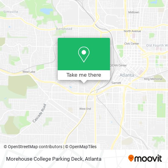 Morehouse College Parking Deck map