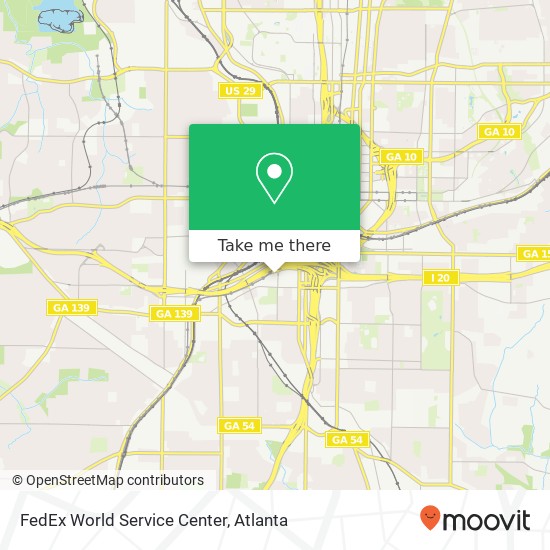 FedEx World Service Center map