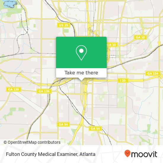 Fulton County Medical Examiner map