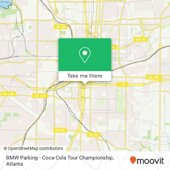 BMW Parking - Coca-Cola Tour Championship map
