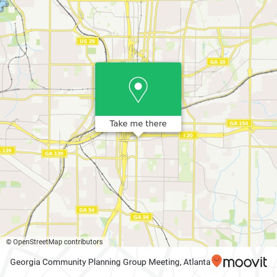 Georgia Community Planning Group Meeting map