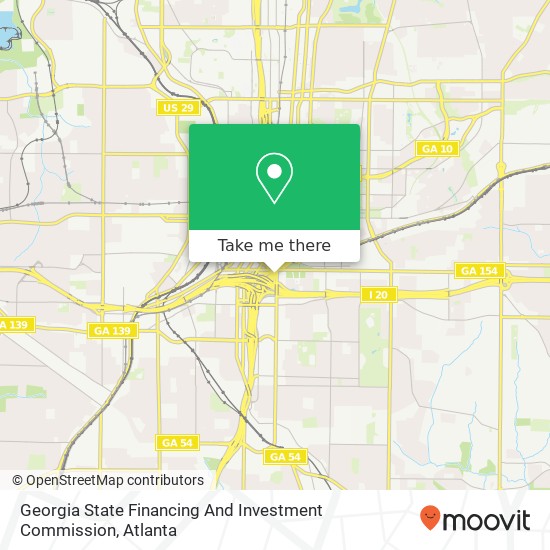 Georgia State Financing And Investment Commission map