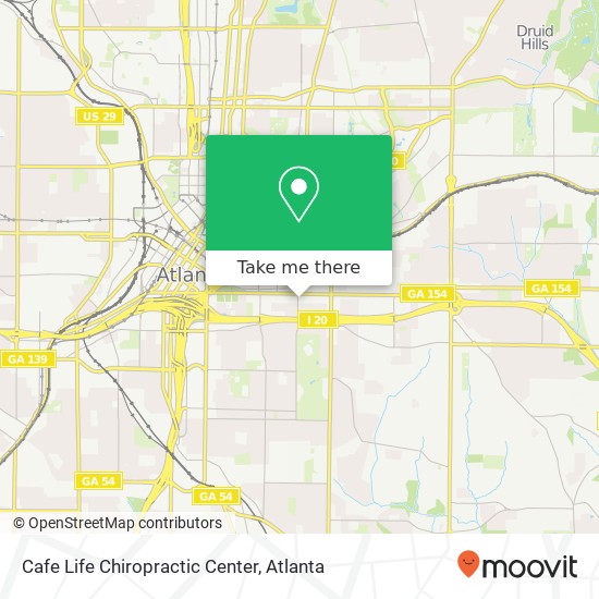 Cafe Life Chiropractic Center map