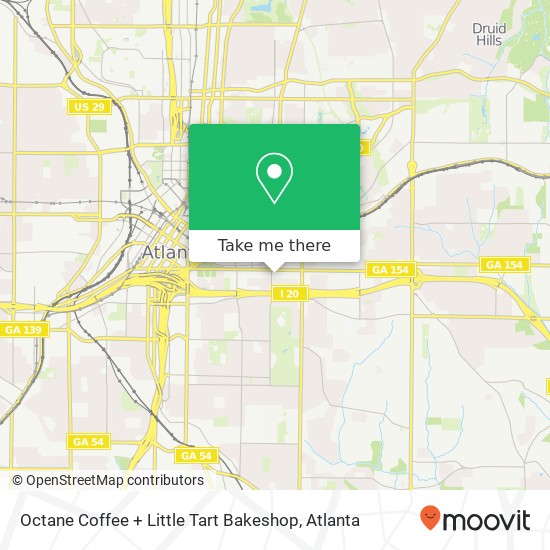 Octane Coffee + Little Tart Bakeshop map