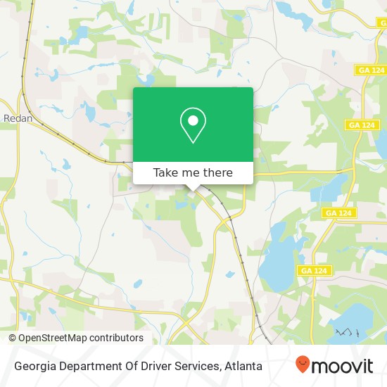 Mapa de Georgia Department Of Driver Services