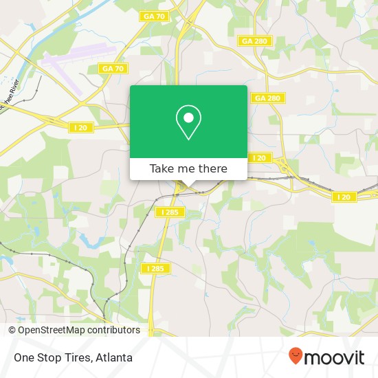 One Stop Tires map