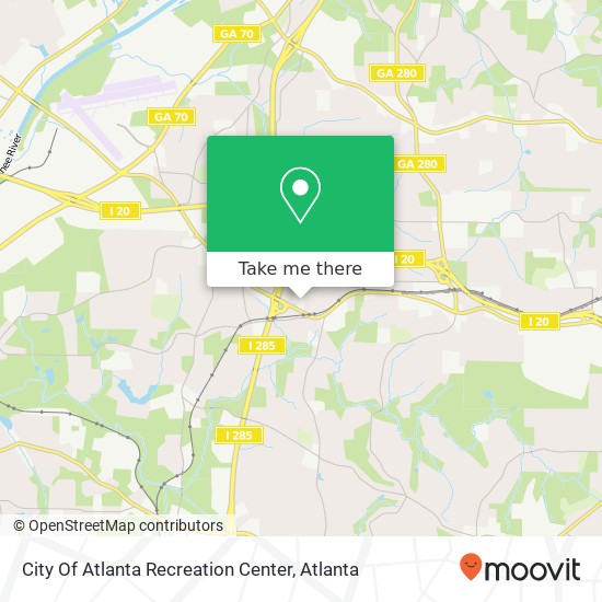 City Of Atlanta Recreation Center map