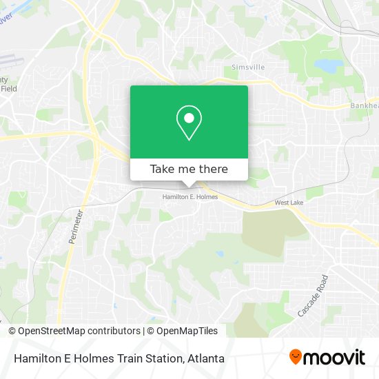 Hamilton E Holmes Train Station map