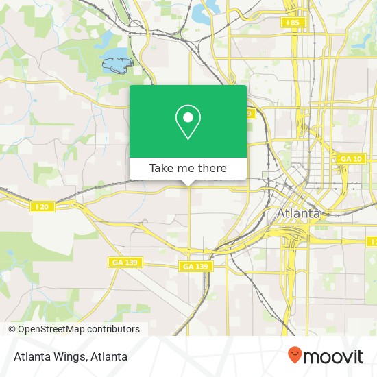 Mapa de Atlanta Wings