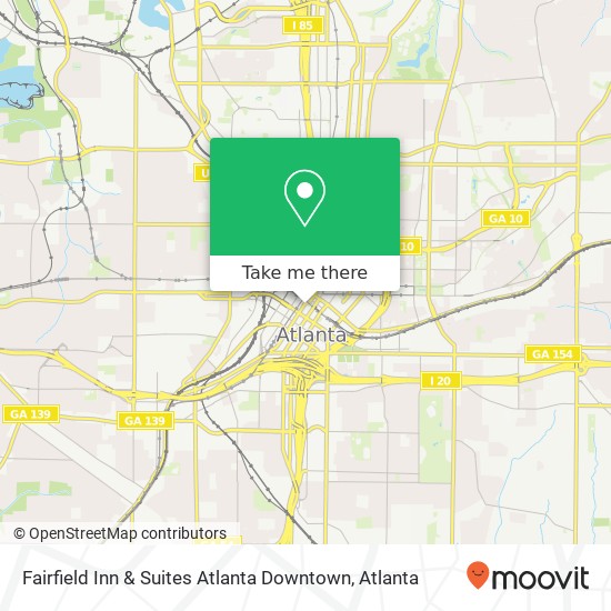 Mapa de Fairfield Inn & Suites Atlanta Downtown