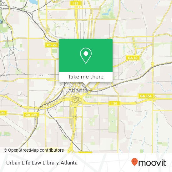 Mapa de Urban Life Law Library