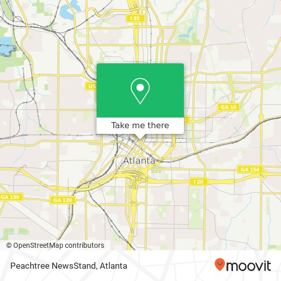 Peachtree NewsStand map