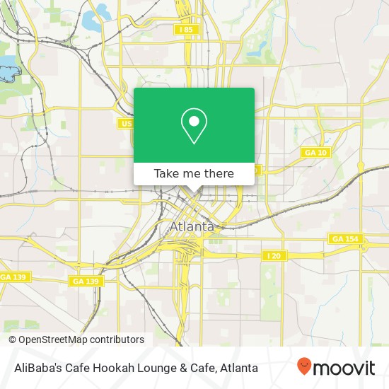 Mapa de AliBaba's Cafe Hookah Lounge & Cafe