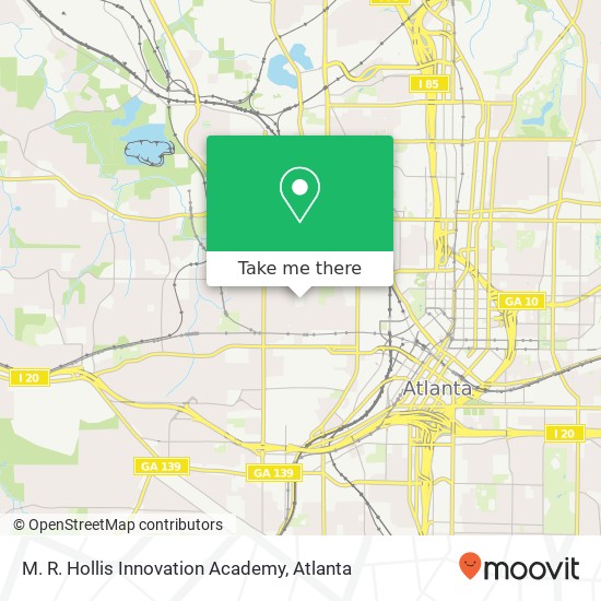 Mapa de M. R. Hollis Innovation Academy