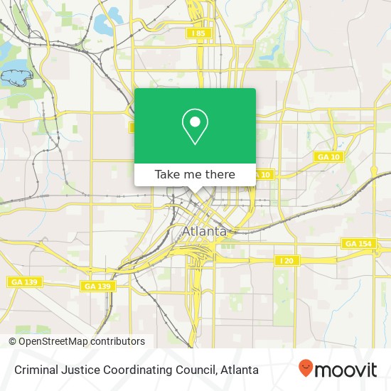 Criminal Justice Coordinating Council map