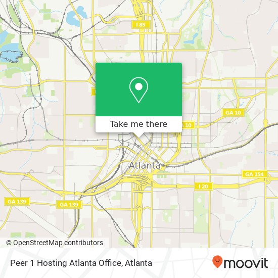 Mapa de Peer 1 Hosting Atlanta Office