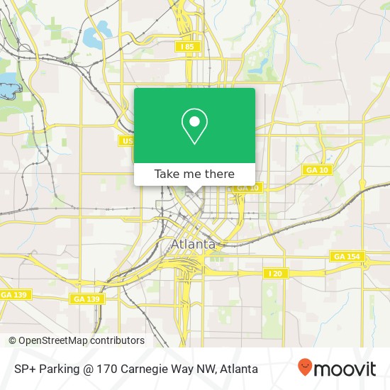 SP+ Parking @ 170 Carnegie Way NW map