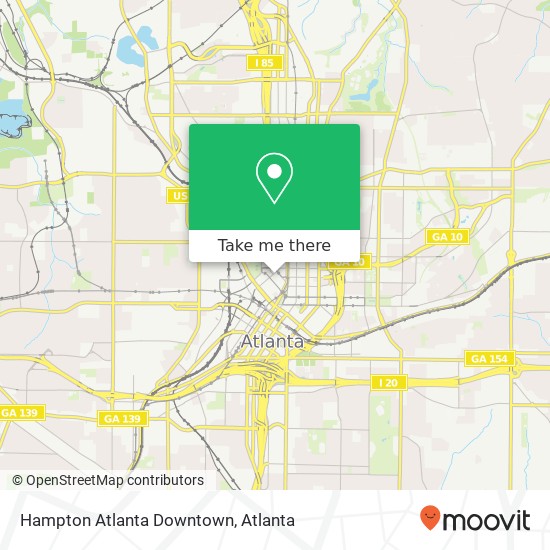 Hampton Atlanta Downtown map