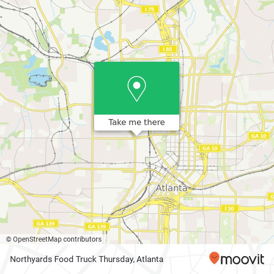 Northyards Food Truck Thursday map