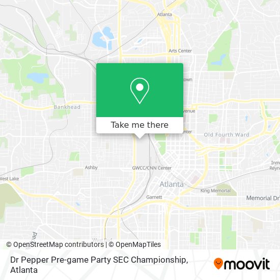 Mapa de Dr Pepper Pre-game Party SEC Championship