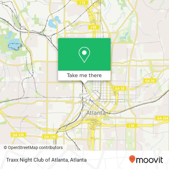 Mapa de Traxx Night Club of Atlanta