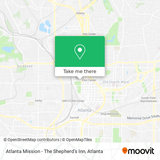 Atlanta Mission - The Shepherd's Inn map