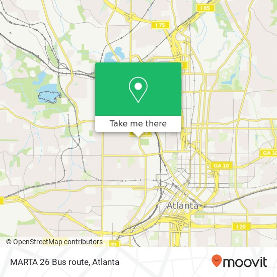 MARTA 26 Bus route map