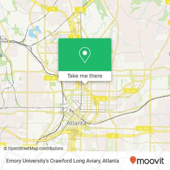 Mapa de Emory University's Crawford Long Aviary