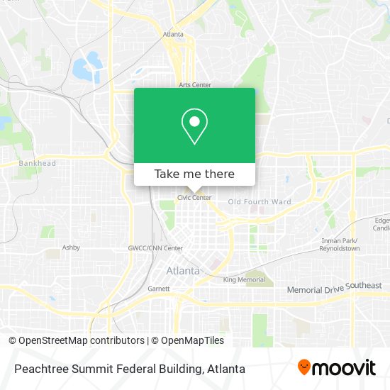 Mapa de Peachtree Summit Federal Building