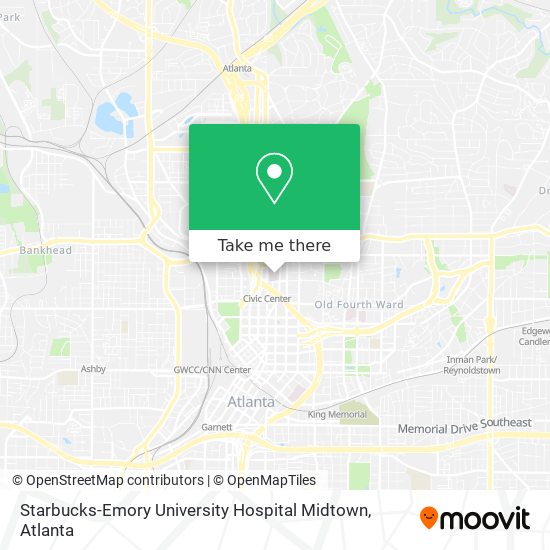 Starbucks-Emory University Hospital Midtown map