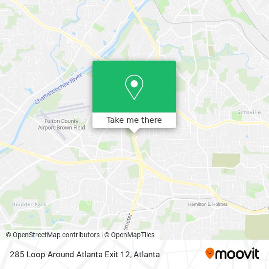 Mapa de 285 Loop Around Atlanta Exit 12