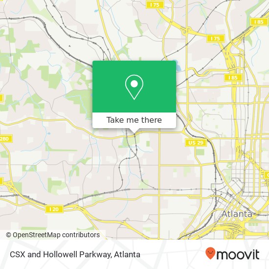 Mapa de CSX and Hollowell Parkway