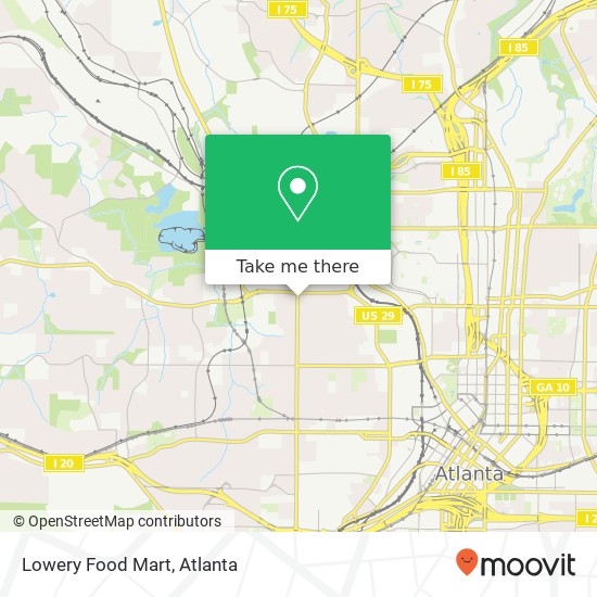 Mapa de Lowery Food Mart