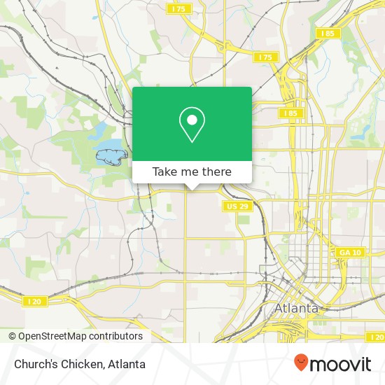 Church's Chicken map