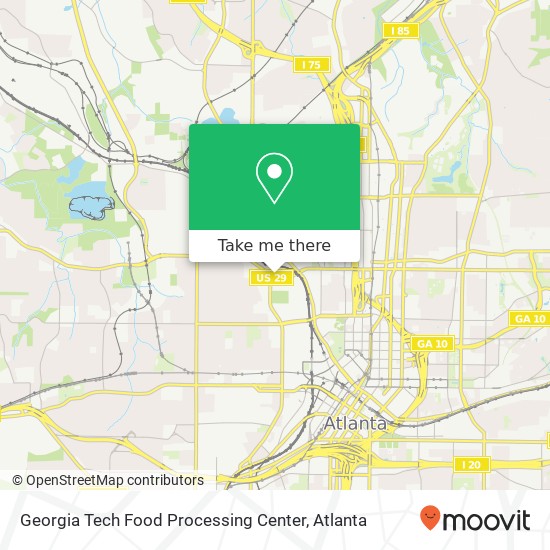 Mapa de Georgia Tech Food Processing Center