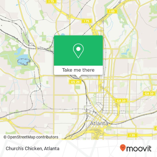 Mapa de Church's Chicken