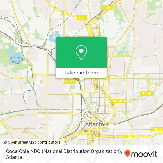 Mapa de Coca-Cola NDO (National Distribution Organization)