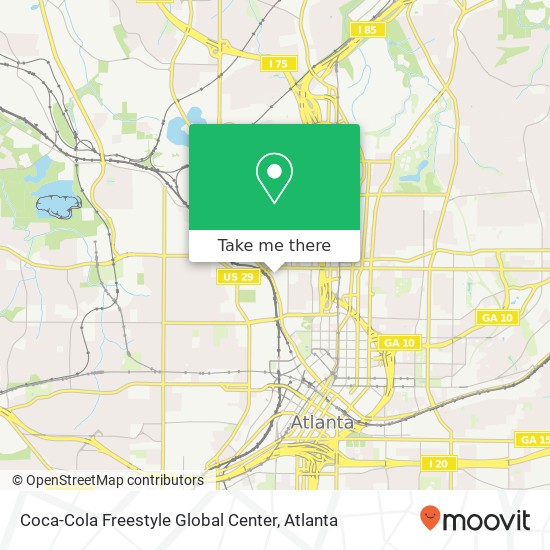 Coca-Cola Freestyle Global Center map