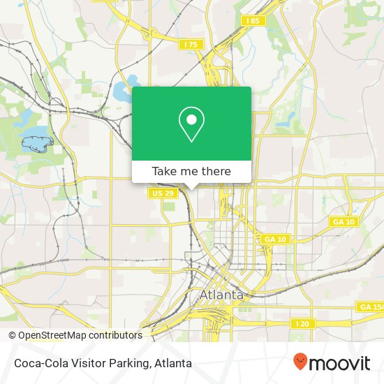 Coca-Cola Visitor Parking map