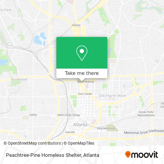 Peachtree-Pine Homeless Shelter map