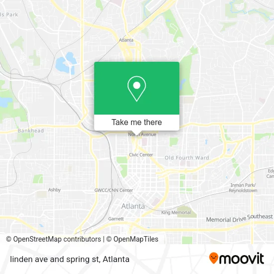 Mapa de linden ave and spring st