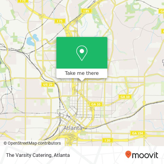 The Varsity Catering map