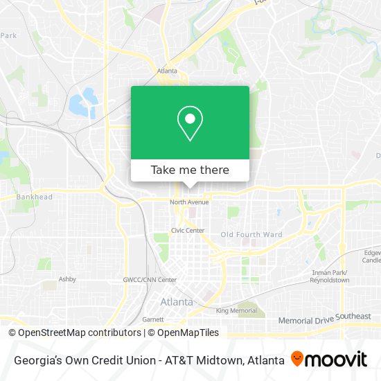 Georgia’s Own Credit Union - AT&T Midtown map