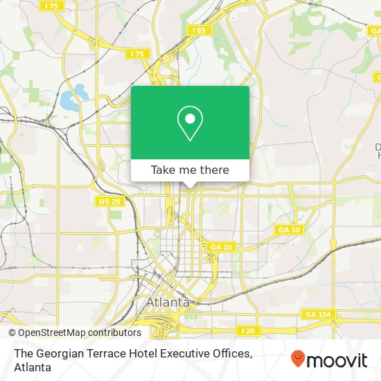 The Georgian Terrace Hotel Executive Offices map