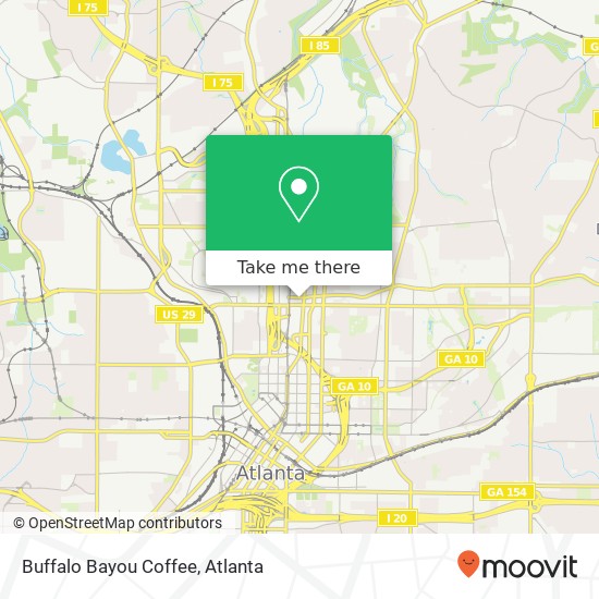 Buffalo Bayou Coffee map