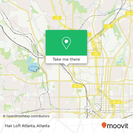 Hair Loft Atlanta map