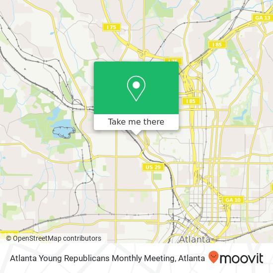 Atlanta Young Republicans Monthly Meeting map