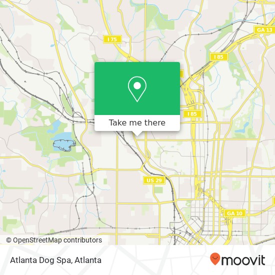 Mapa de Atlanta Dog Spa