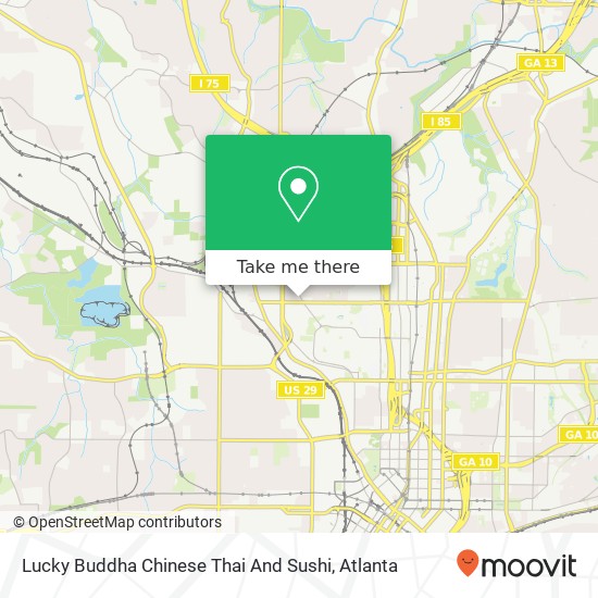 Lucky Buddha Chinese Thai And Sushi map