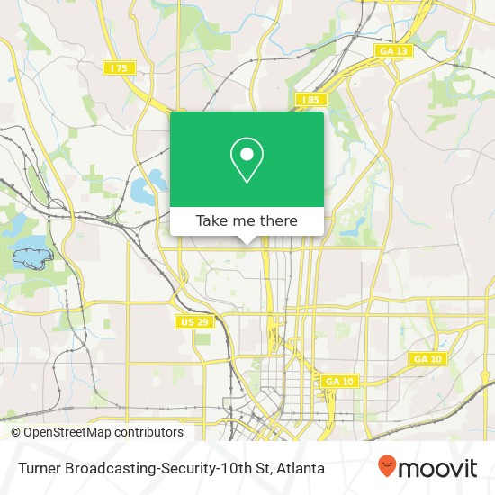 Turner Broadcasting-Security-10th St map